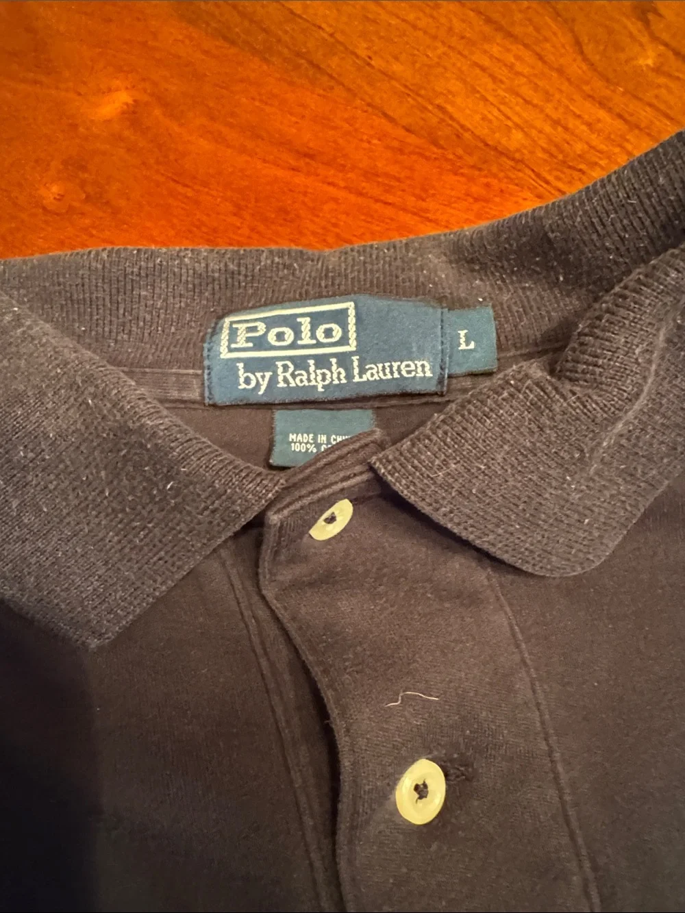 Ralph Lauren Black Polo with Red Pony Logo